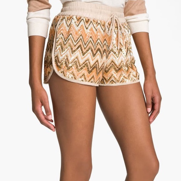 Haute Hippie Pants - Haute Hippie Sequin Running Shorts
